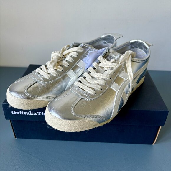 NWT Onitsuka Tiger Mexico 66 Silver / Off White - Picture 2 of 9